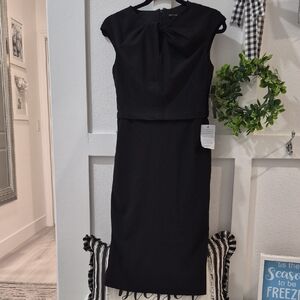 Maggy London Black Midi Dress